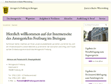 Tablet Screenshot of amtsgericht-freiburg.de